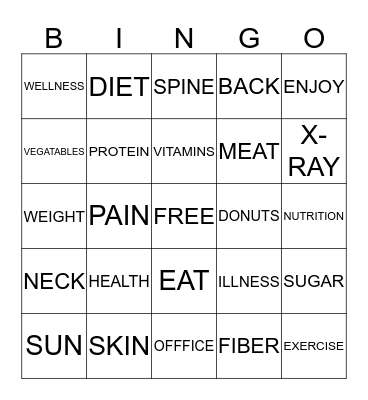 WELLNESS BINGO Card