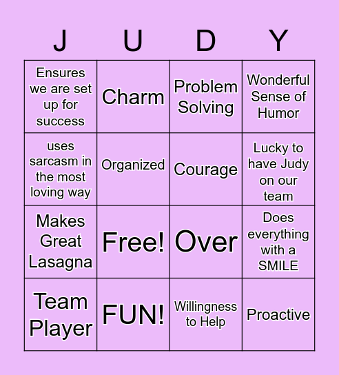 Gratitude BINGO Card