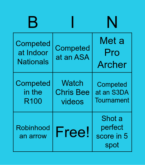 S3DA Bingo Card