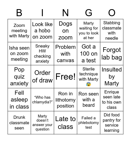 MA Bingo Card