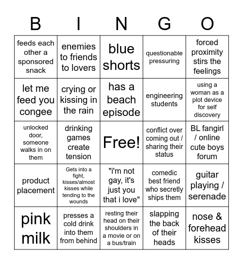 BL Bingo Card
