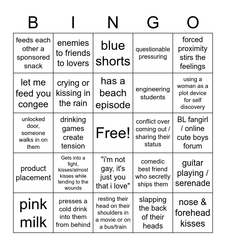 Every week we create BTB Bingo cards - Blogging The Boys