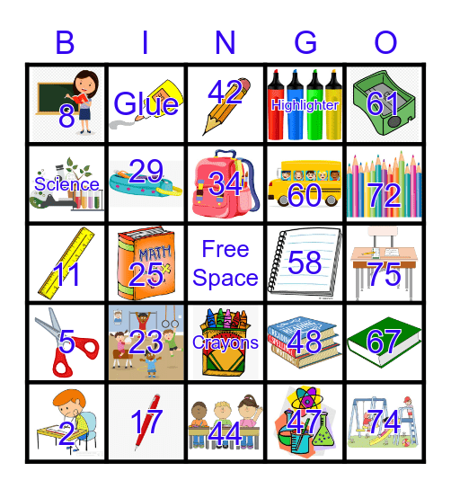 JME Bingo- Mrs. Myer Bingo Card