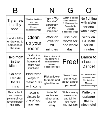 Christos' Bingo Card Bingo Card