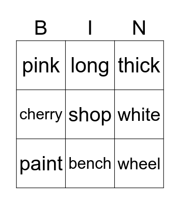 Leo2 Phonics Class Bingo Card