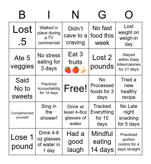 Gotta ❤️ A Challenge Bingo Card