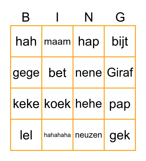 Muziekbingo DIV! Bingo Card