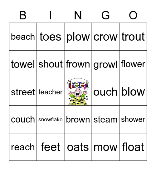 Vowel Team Bingo! Bingo Card