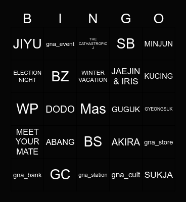HARUTO Bingo Card
