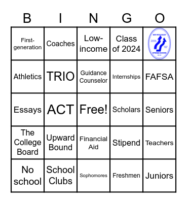 Upward Bound Scholars 2020 Bingo Card