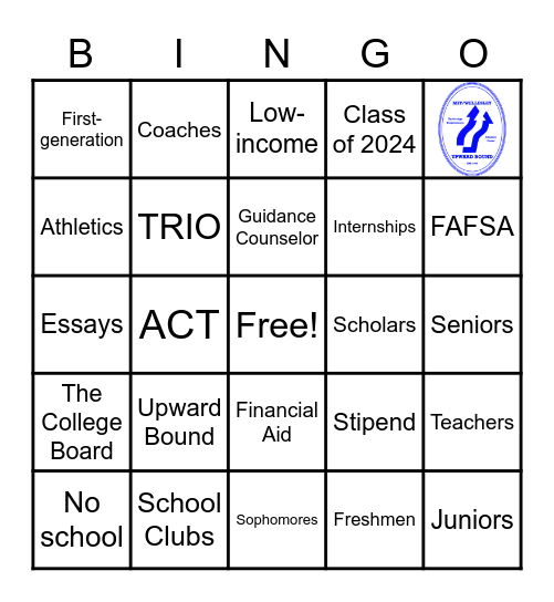 Upward Bound Scholars 2020 Bingo Card