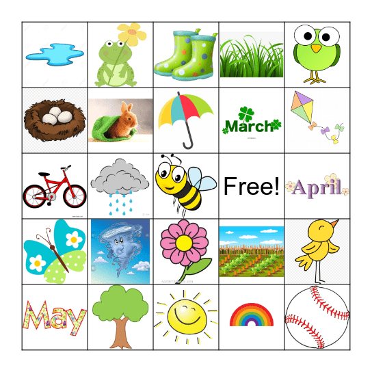 Spring Bingo Card