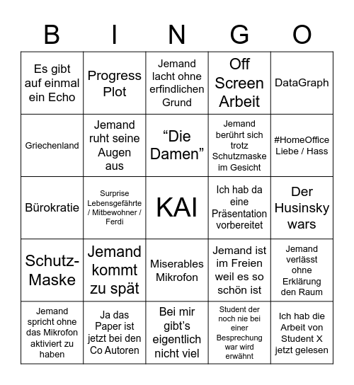 AG-Bingo Card