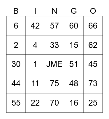 Quarantine Bingo Card