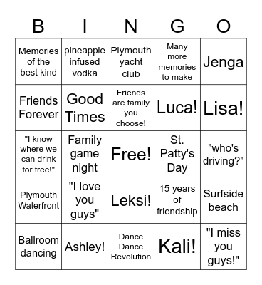 Karockelson Bingo Card