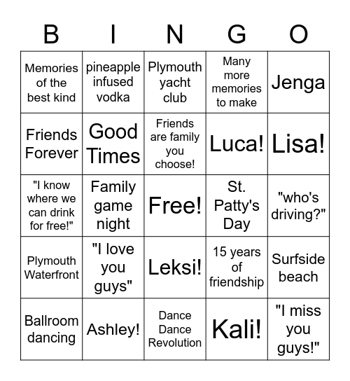 Karockelson Bingo Card