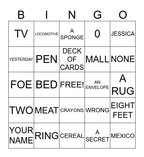 BRAIN BOOSTER BINGO Card