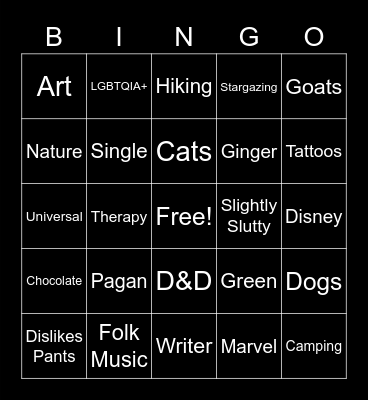 How Much Do We Have In Common Bingo Card