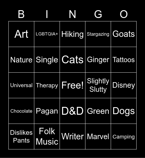 How Much Do We Have In Common Bingo Card