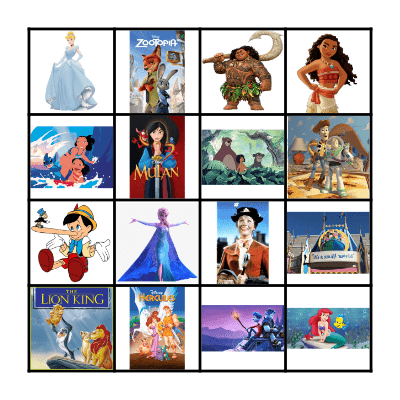 DISNEY BINGO Card