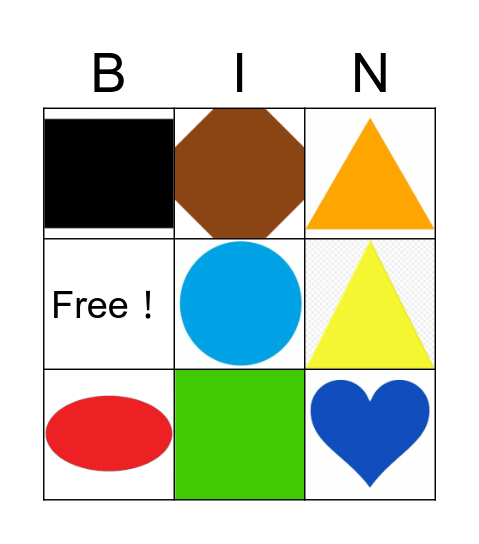 COLORS Bingo Card