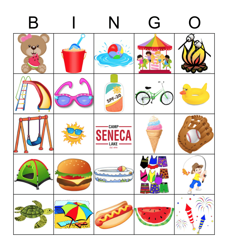 Camp Seneca Lake B16 Bingo Card