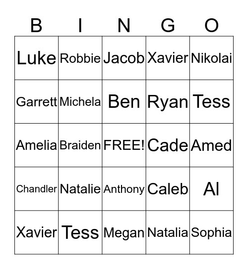 Bingo Card