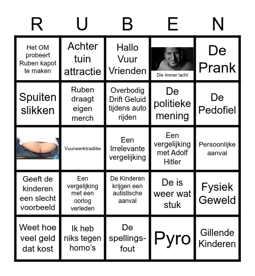 De Grote Ruben Koet Bingo Card