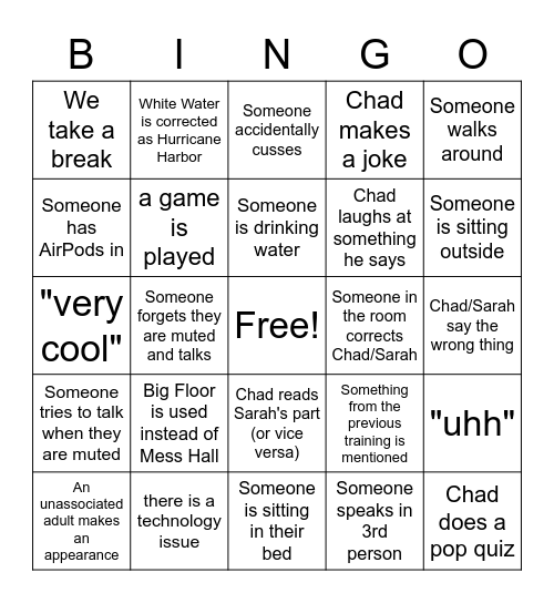 Fun 'n Fit BINGO Card