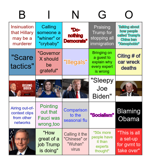 FOX NEWS BINGO! Bingo Card