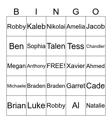 I lab bingo Card
