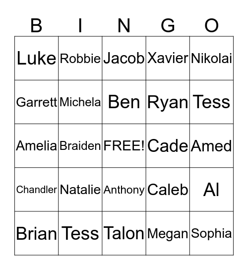 Bingo Card