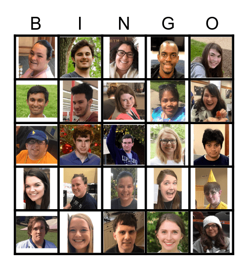 Guess Who! Bingo Card