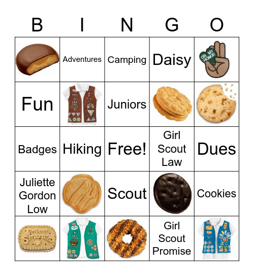 Girl Scout Bingo Card