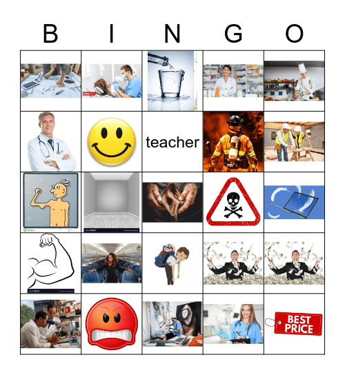 DSB-2 Adjectives and Jobs Bingo Card