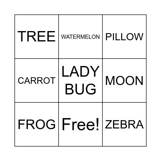 BINGO Card