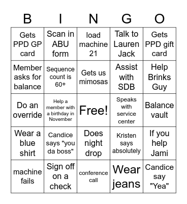 BOSS BINGO Card