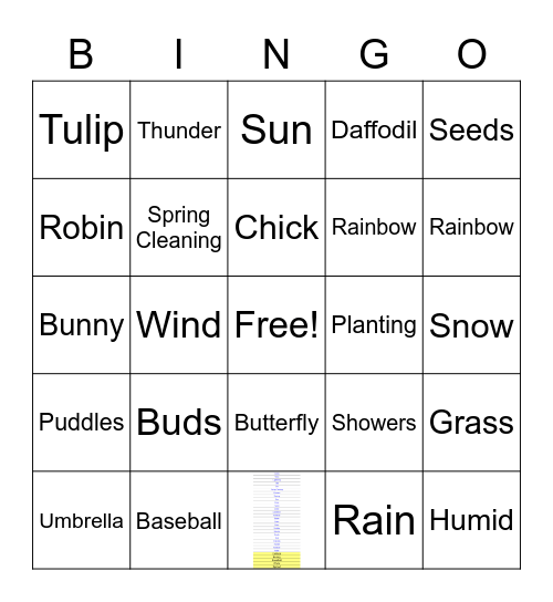 SPRING BINGO Card