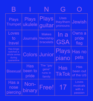 Mack bingo Card