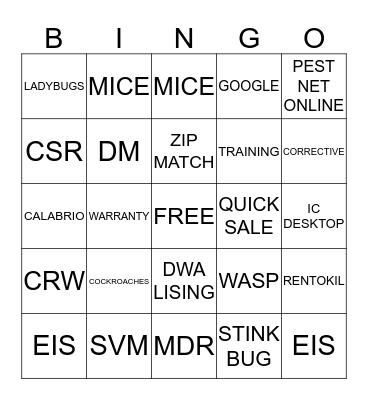 CUSTOMER SERVICE WEEK BINGO Card
