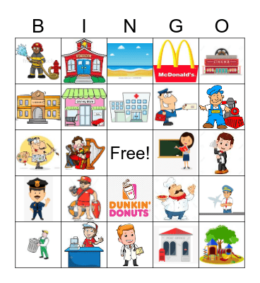 WHO/WHERE BINGO Card