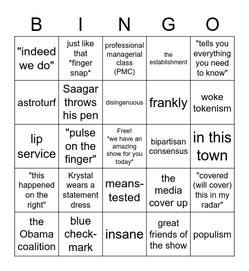 The Rising Bingo Card