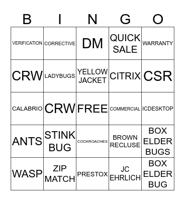 CUSTOMER SERVICE WEEK BINGO Card