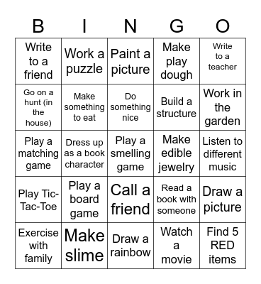 Autism Awareness Bingo Card