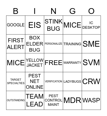 CUSTOMER SERVICE WEEK BINGO Card