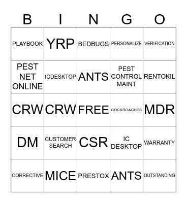 CUSTOMER SERVICE WEEK BINGO Card