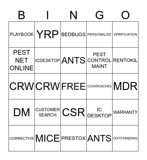 CUSTOMER SERVICE WEEK BINGO Card