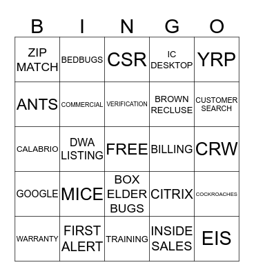 CUSTOMER SERVICE WEEK BINGO Card