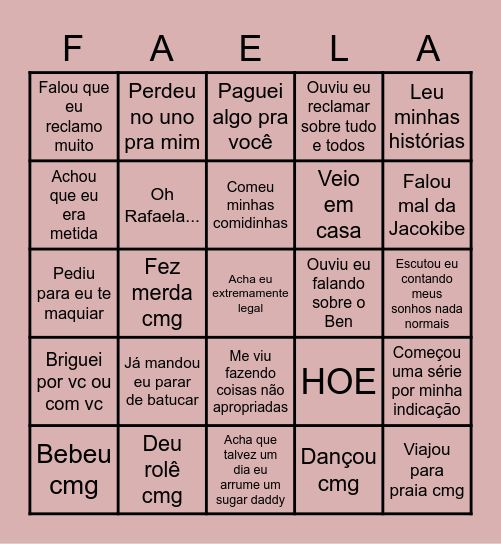 Bingo da Bingo Card