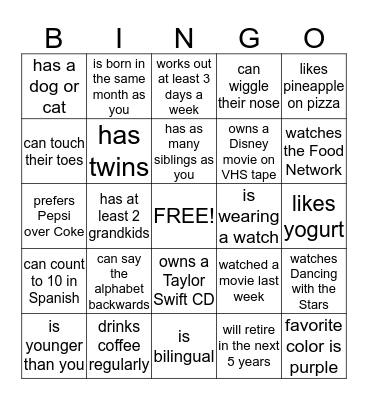 Vertrilla's Retirement Party Bingo Card